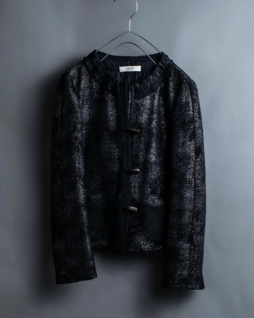 "PRADA" sheep fur wool duffel jacket