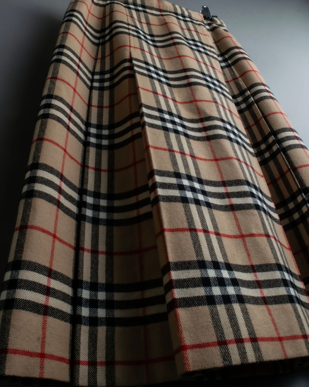 "Burberry's (70-80's)" Nova check side zip pleated skirt
