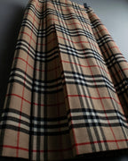 "Burberry's (70-80's)" Nova check side zip pleated skirt