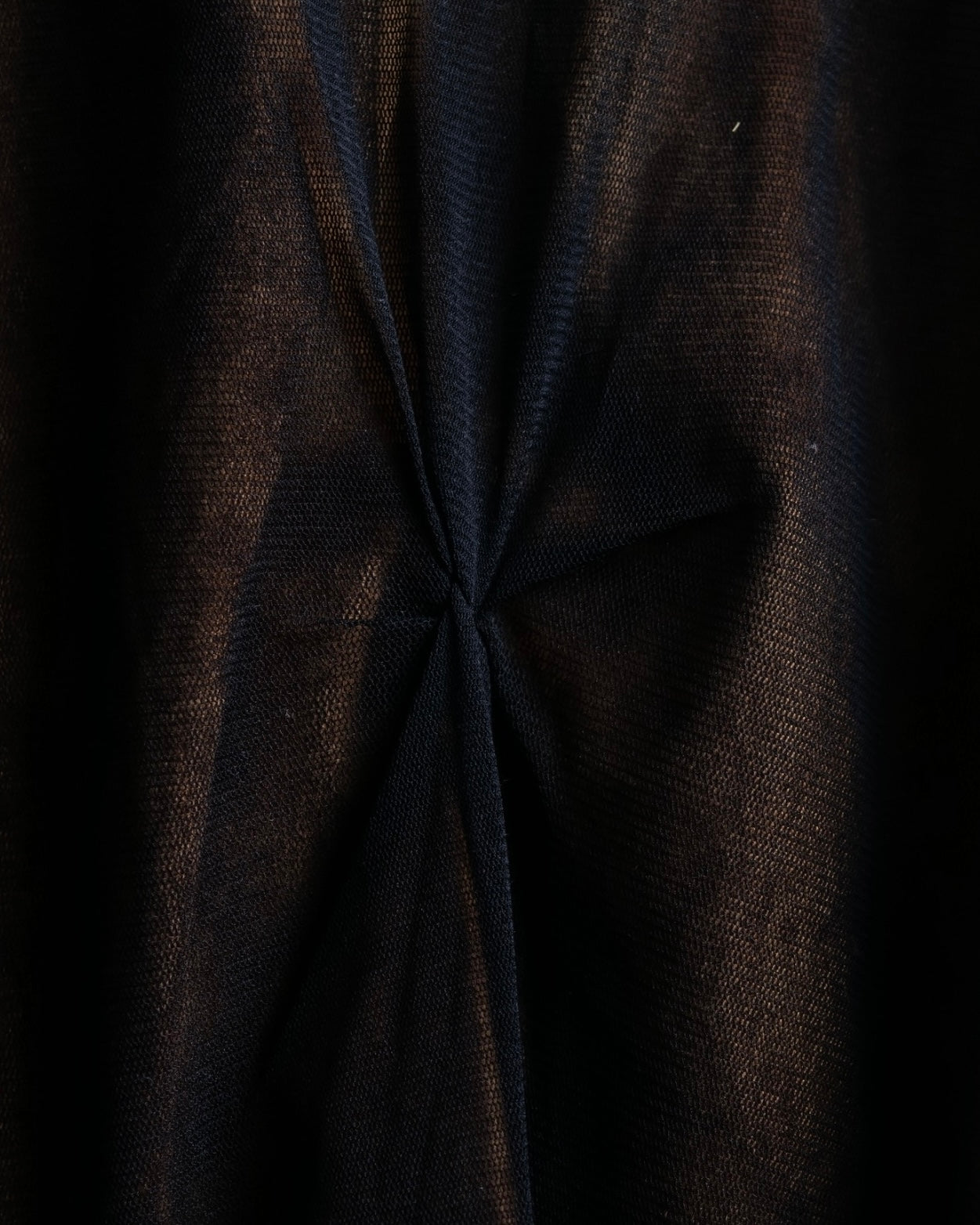 90's Italian sheer layered gathered knit