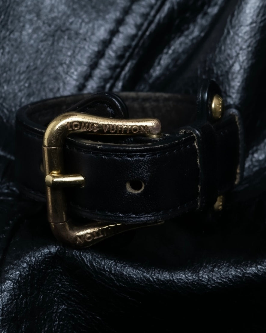 "Louis Vuitton" Belt motif leather bangle