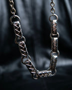 "Yves Saint Laurent" Overlapping fabric motif necklace