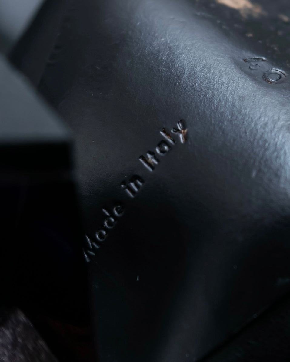 "CELINE" clear heel leather shoes