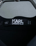 “Karl Lagerfeld” pleats designed stand collar summer dress