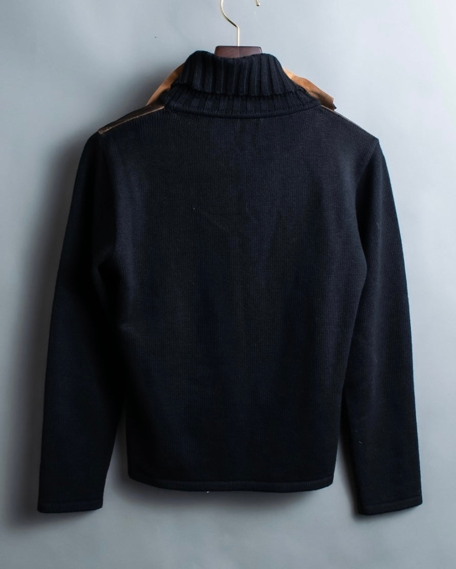 90's Italian sheer layered gathered knit