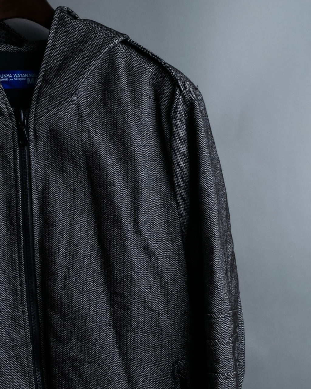 "JUNYA WATANABE" Cotton Herringbone Hoodie Jacket