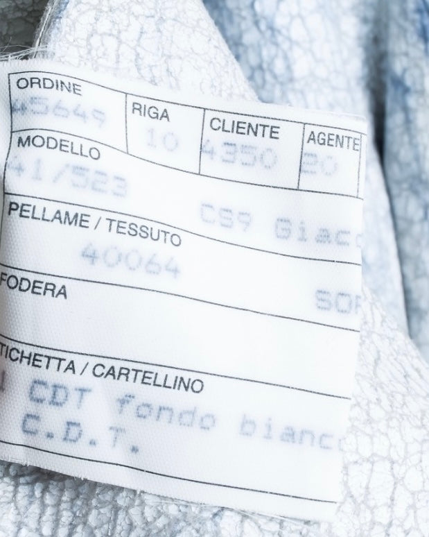 "CRISTIANO di THIENE"Crack design white leather jacket