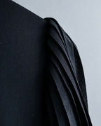 “Karl Lagerfeld” pleats designed stand collar summer dress