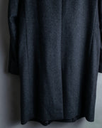 "VERSACE" fly-front double-breasted wool coat