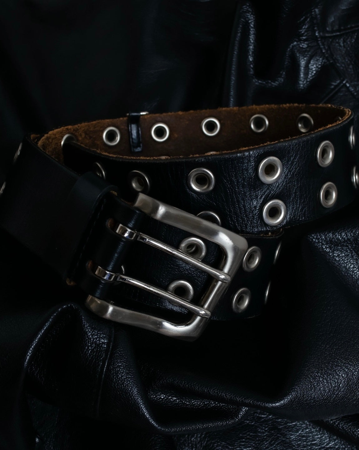 Double Pin Top Leather Belt