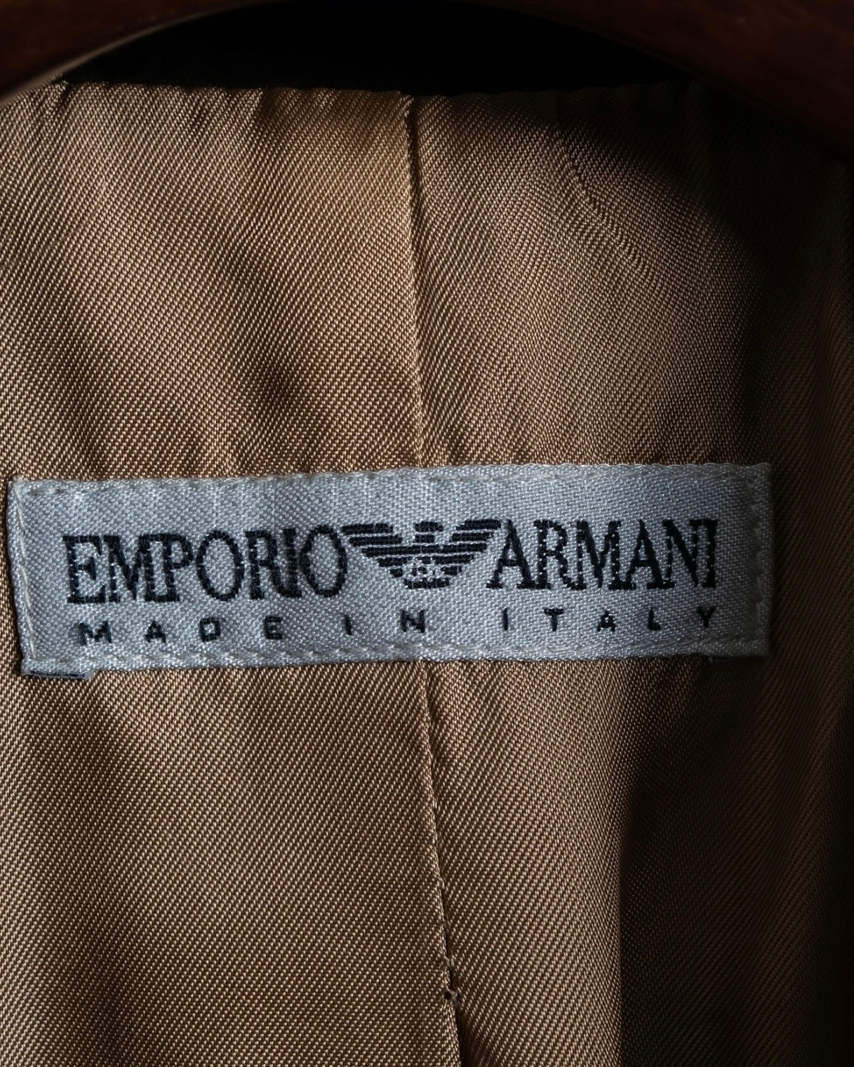 "EMPORIO ARMANI" Virgin Wool Shawl Collar Tailored Jacket