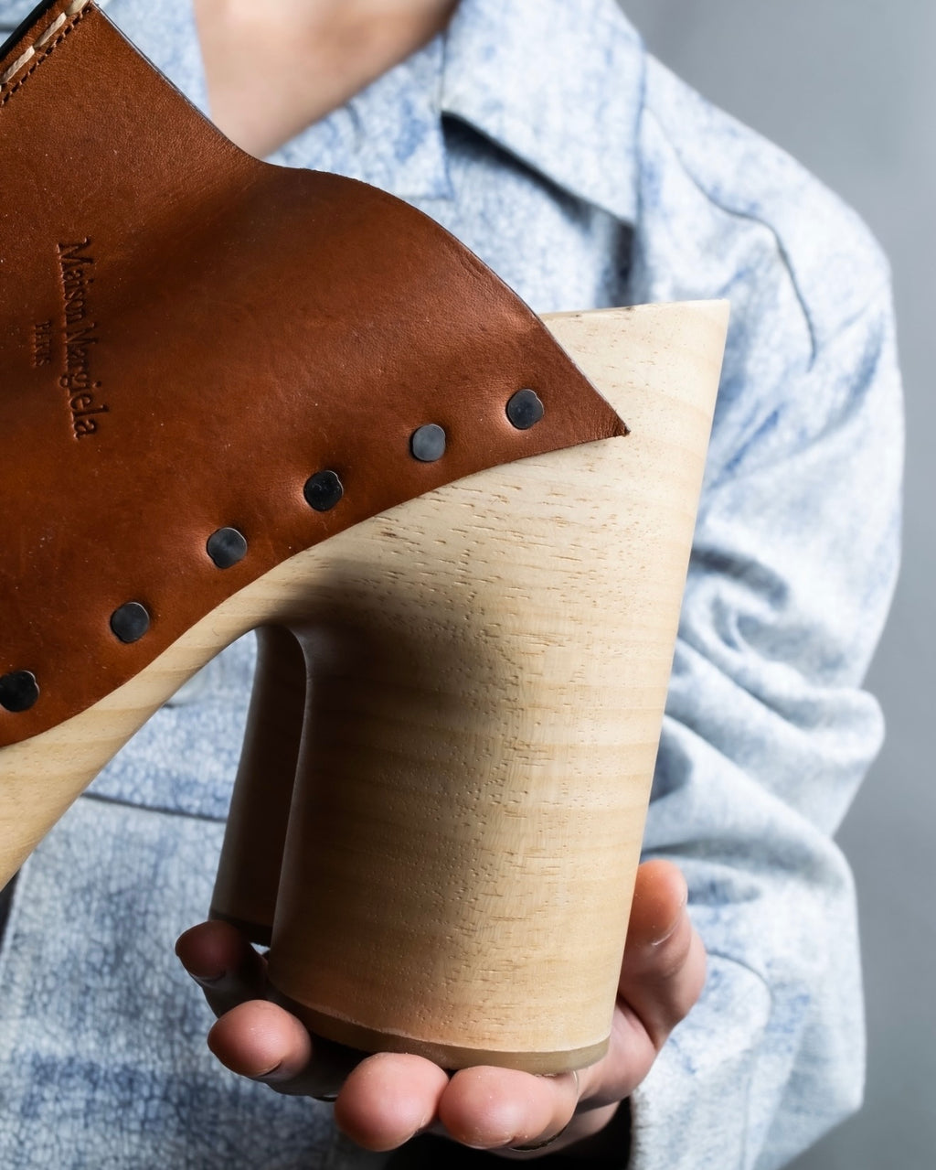 "Maison Margiela 20SS" Tabi platform wood sole sandals