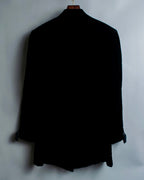 Collarless Beautiful Silhouette Velor Tailored Jacket