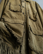 Vintage suede fringe jacket