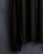 "COMME des GARCONS HOMME PLUS (1997-98's )" Spiral print design dark brown knit