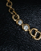 "Christian Dior" logo chain necklace