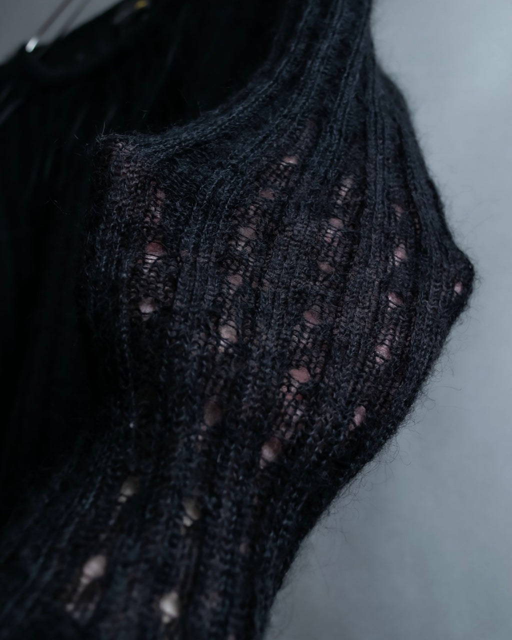 "FENDI" Hair fringe sheer combination summer knit