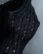 "FENDI" Hair fringe sheer combination summer knit