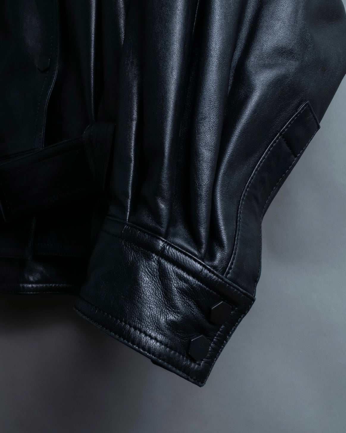 "NORIKO KAZUKI" 2way leather short jacket