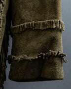 Vintage suede fringe jacket