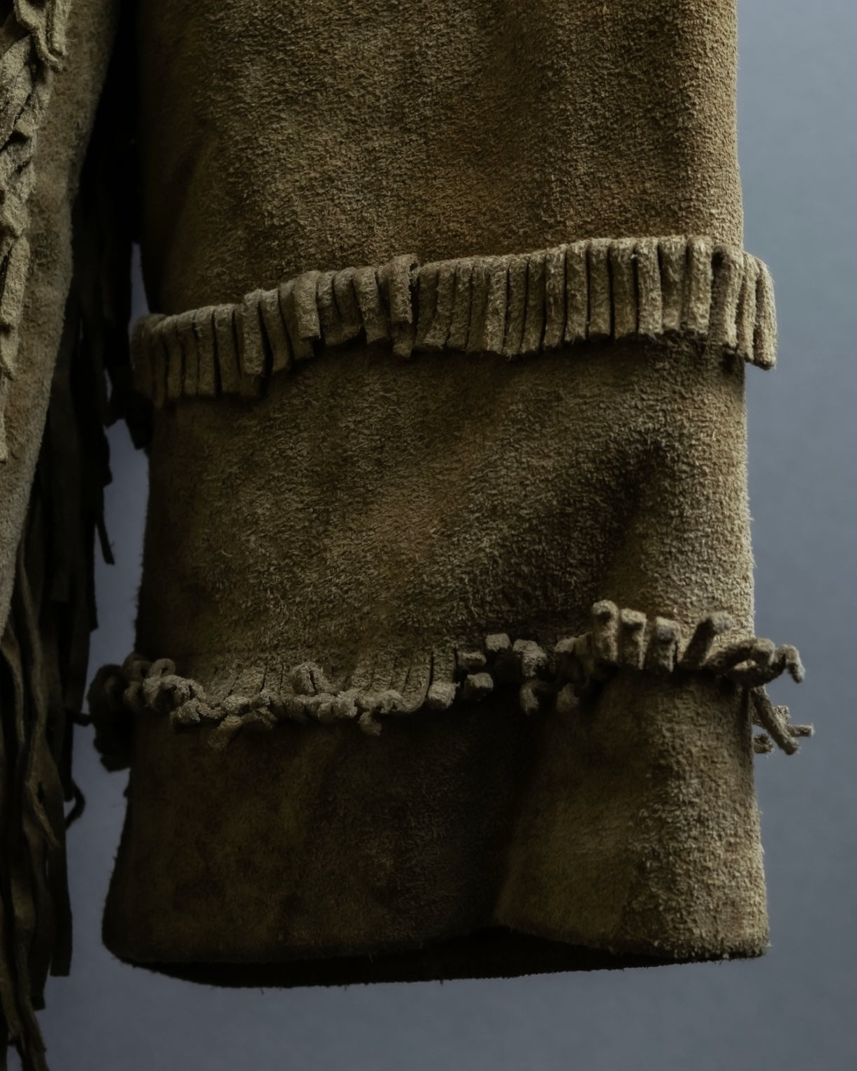 Vintage suede fringe jacket