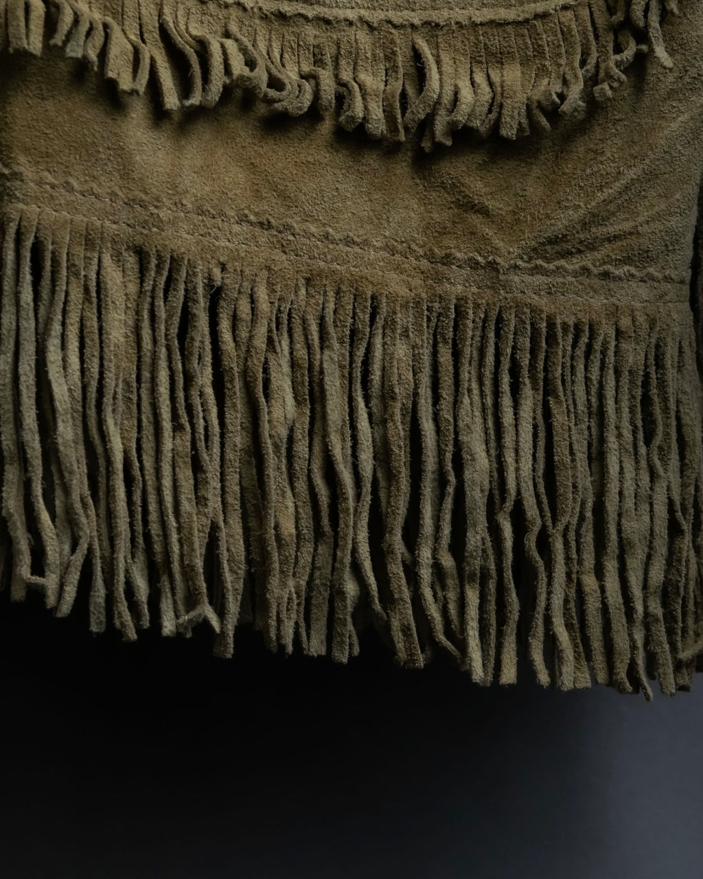 Vintage suede fringe jacket