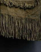 Vintage suede fringe jacket