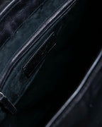 "YSL" Leather belt detail shoulder bag