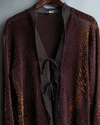 Vintage Leopard Print Sheer Dress Shirt