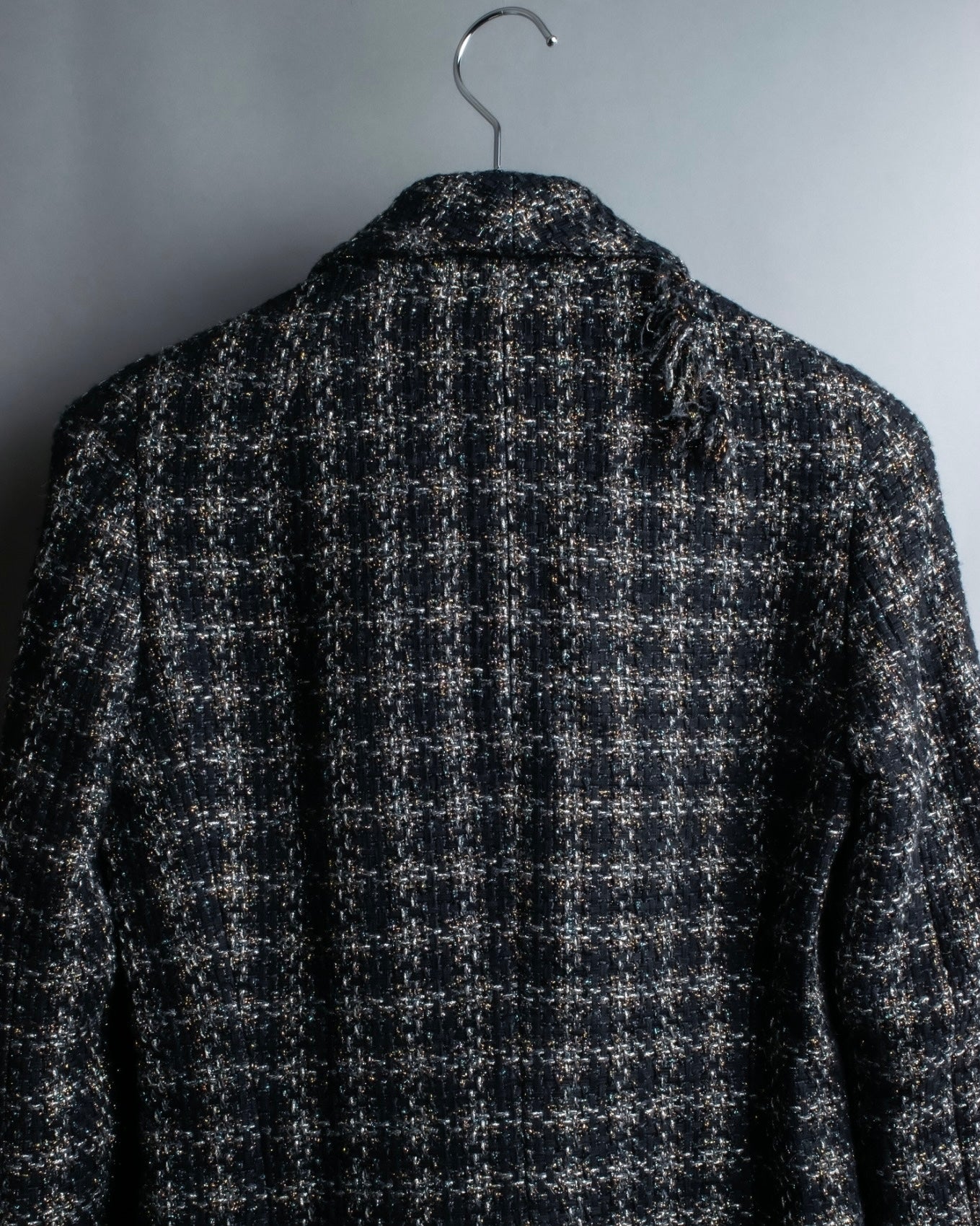 "SONIA RYKIEL" Lamé tweed classical tailored jacket