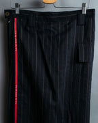 "Y's" Red Line Striped Wrap Pants Design Setup
