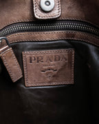 "PRADA" Real leather wrapped bag