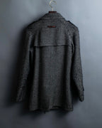 "Jean-Paul GAULTIER" bias striped wool napoleon coat