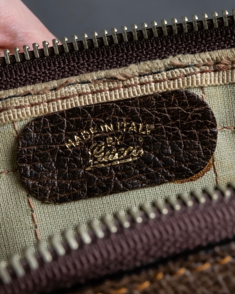 "OLD GUCCI" GG plus shelly line handbag