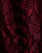 “Vintage” flower motif lace long dress