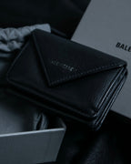 "BALENCIAGA" Leather compact wallet