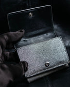 "BALENCIAGA" Glittery grunge style compact wallet