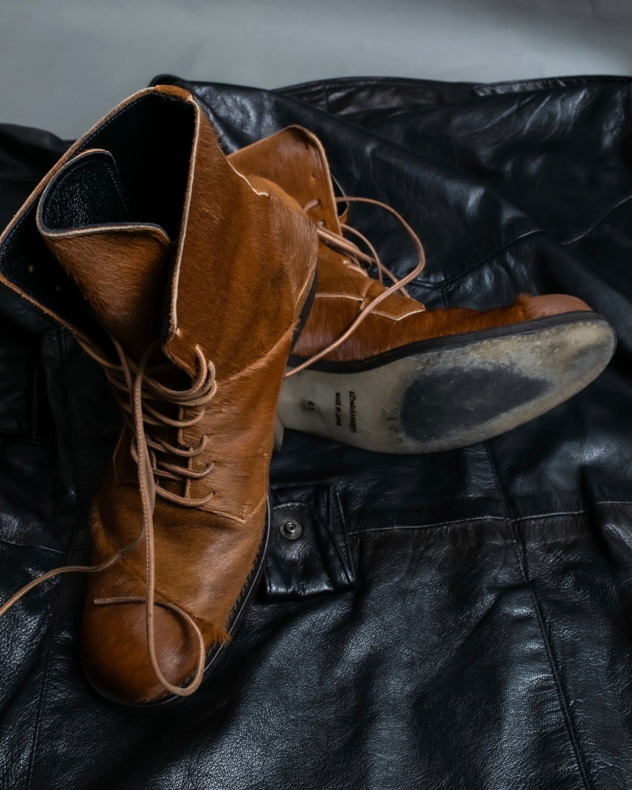 Vintage haraco leather long boots