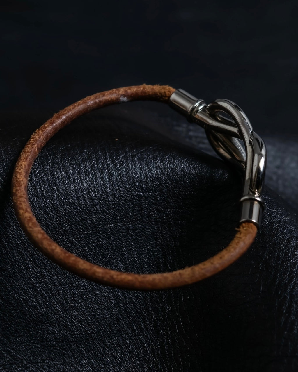 "HERMES" Cross iron bangle