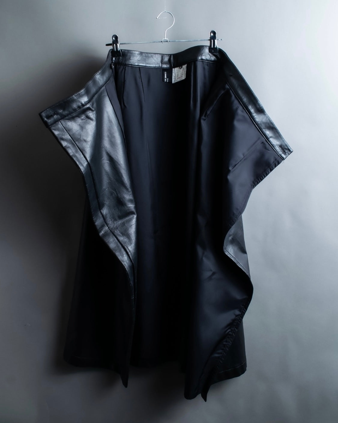 "Tricot Comme des Garçons" leather wrap skirt