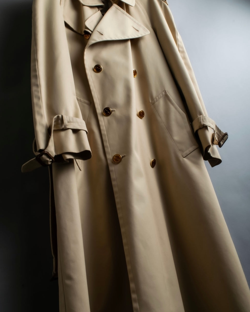 "GUCCI 70-80's" Big collar design oversize design trench coat