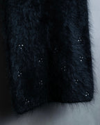 "KATHARINE HAMNETT LONDON" Angora wool shaggy scarf