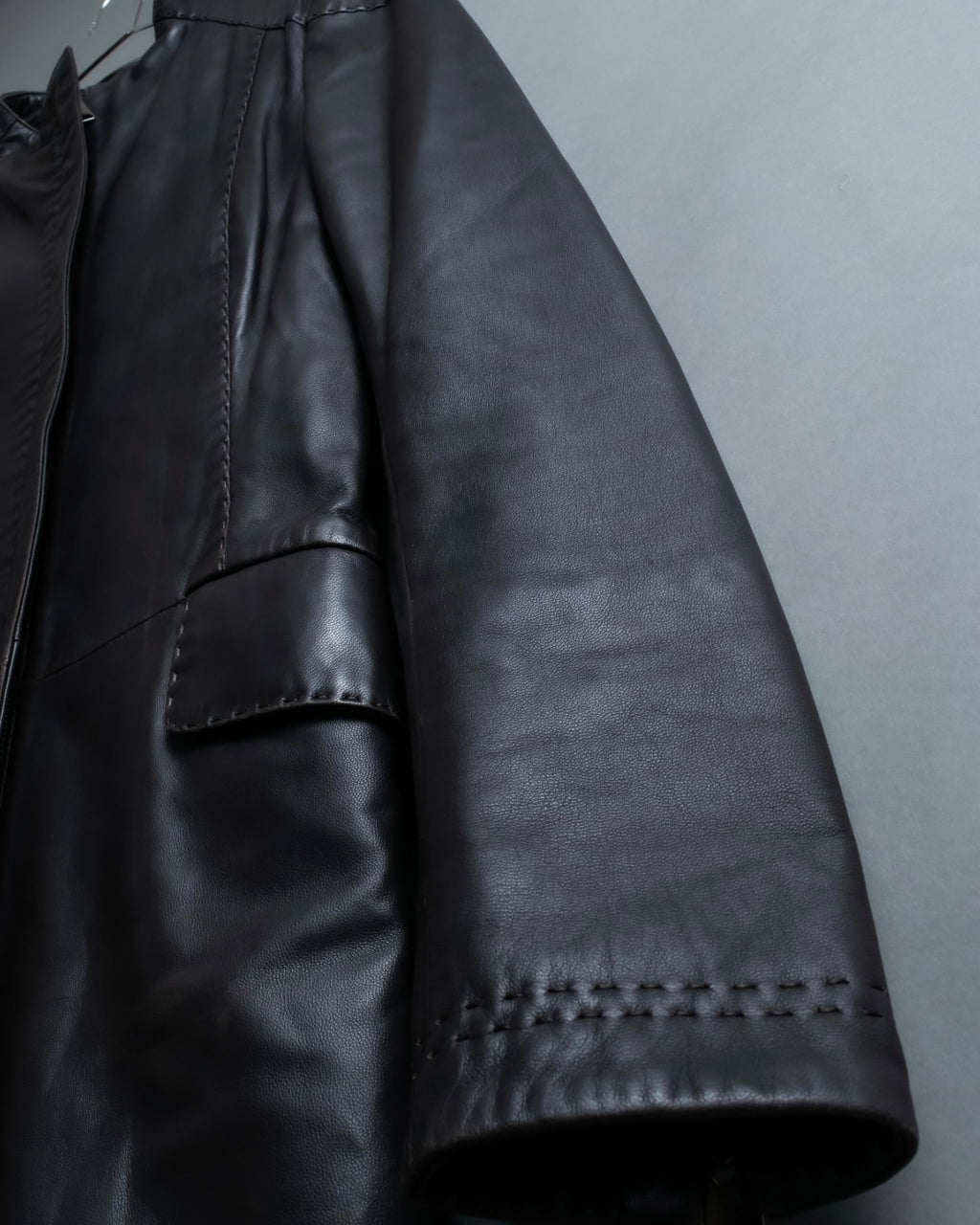 "Emporio Armani" leather stitch special design jacket