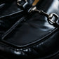 “GUCCI” square toe silver horsebit loafer