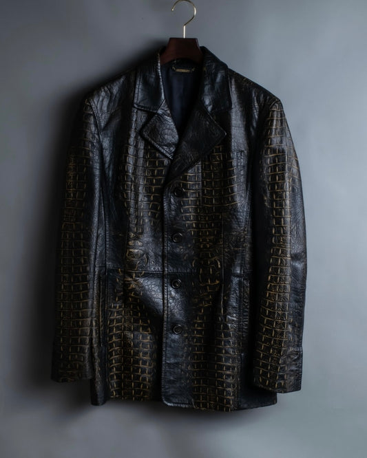 " Gianfranco Ferré" Crocodile leather tailored jacket