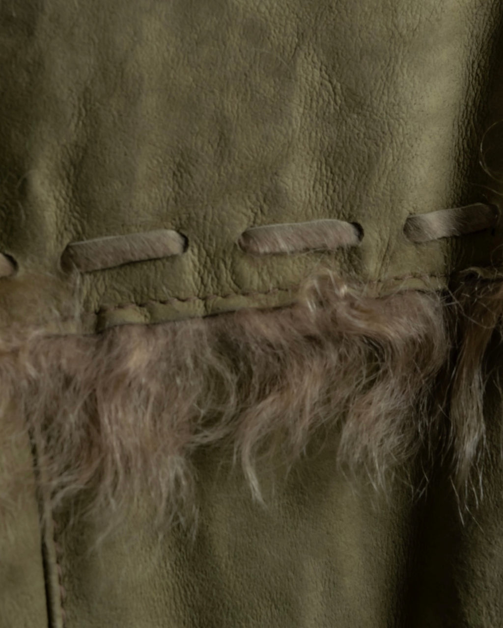 Vintage kargan lamb suede combination jacket