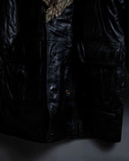 3XL Oversilhouette Faux Fur Leather Coat