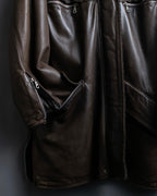 "SYLVIE SCHIMMEL" Special touch leather zip hood jacket