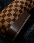 "Louis Vuitton" Damier designed unborn calf loafer