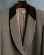 "EMPORIO ARMANI" Virgin Wool Shawl Collar Tailored Jacket
